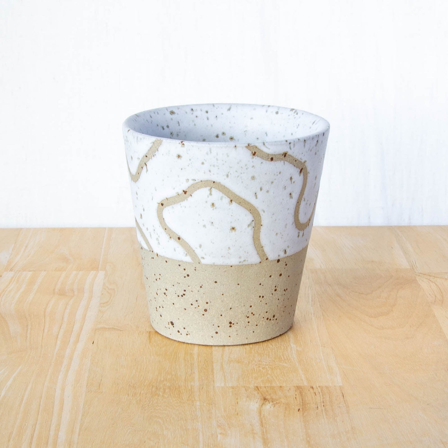 Abstract Topographic Tumbler Snow