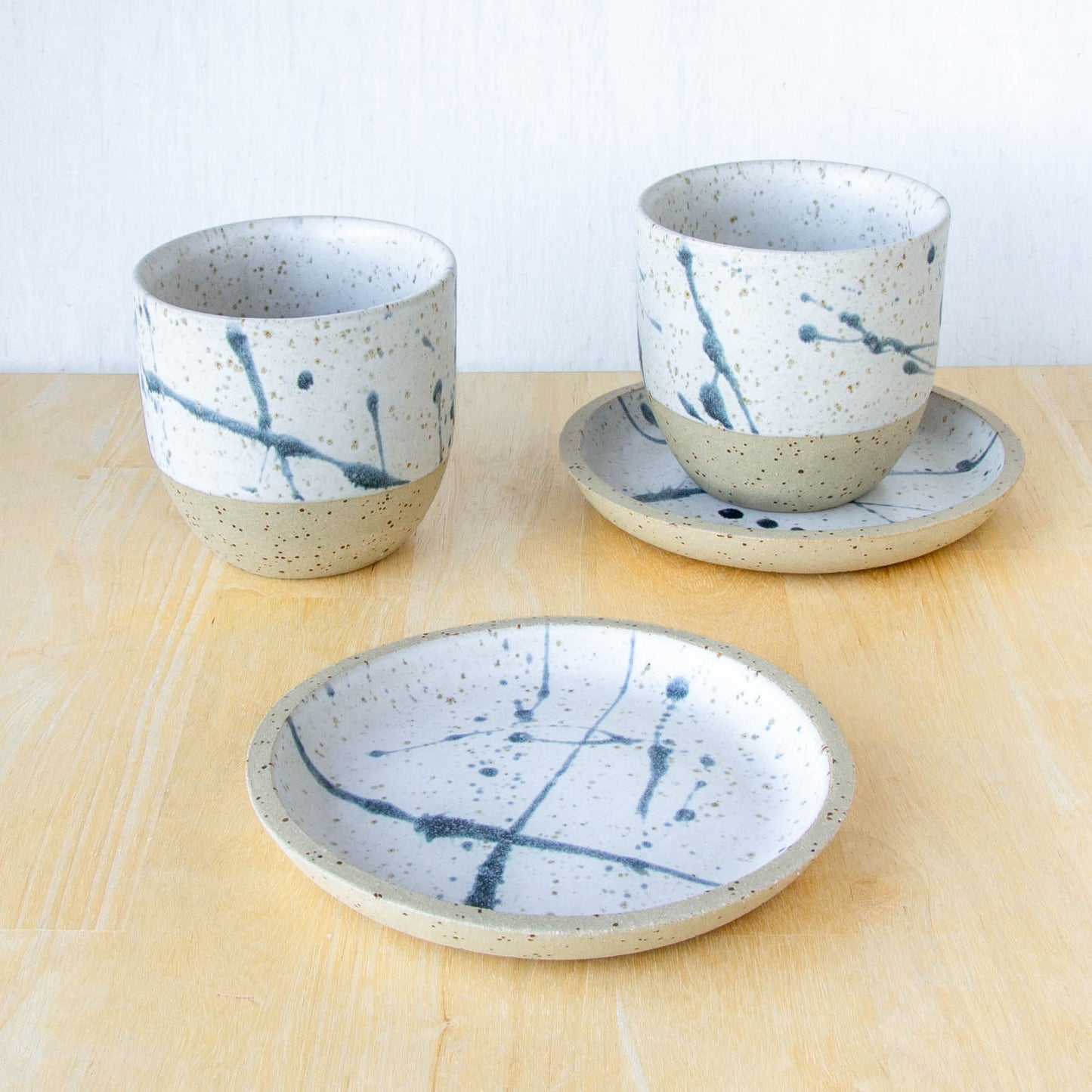 wabi sabi japanese style pottery ceramic tumbler handmade plate