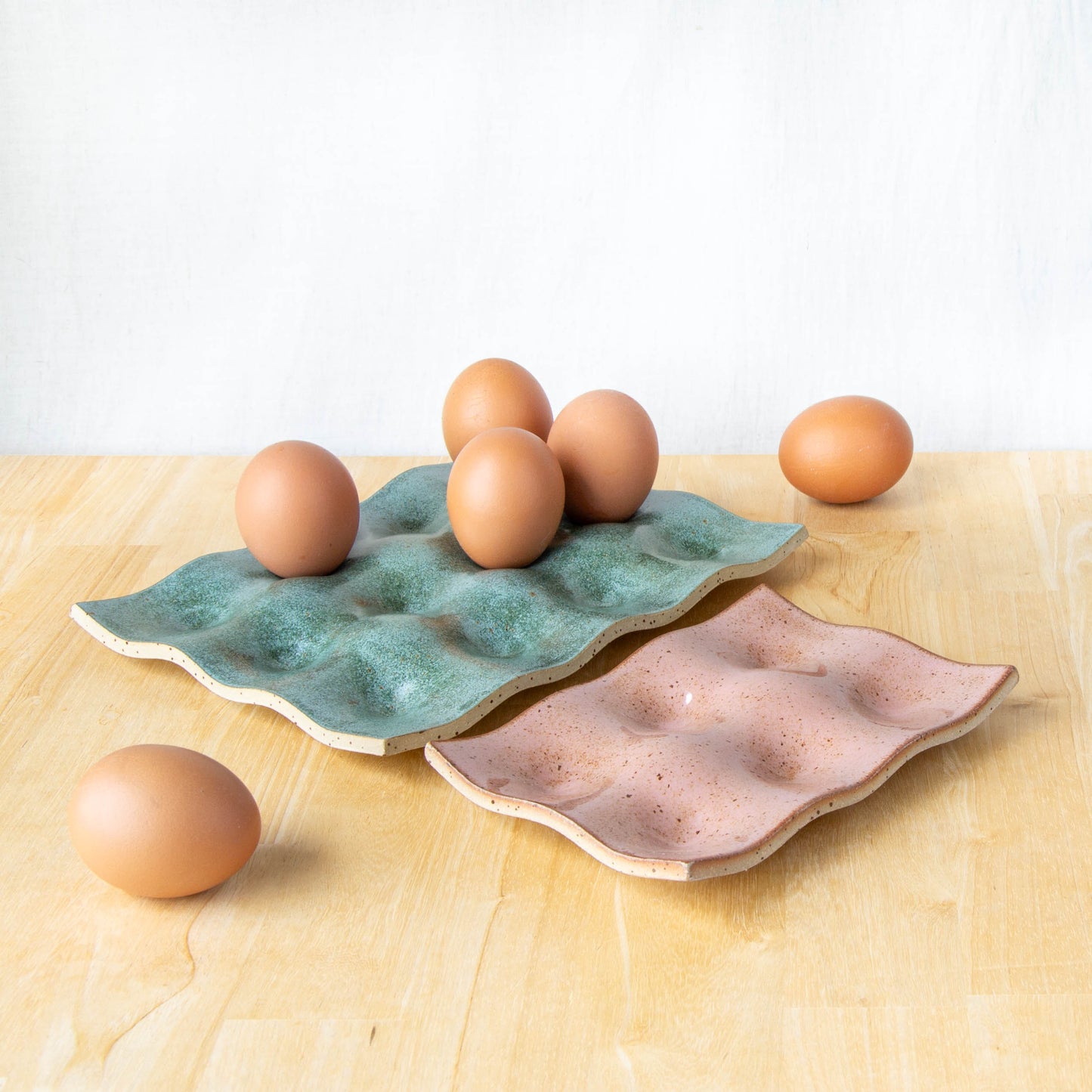 Egg Tray Dozen Green Stone