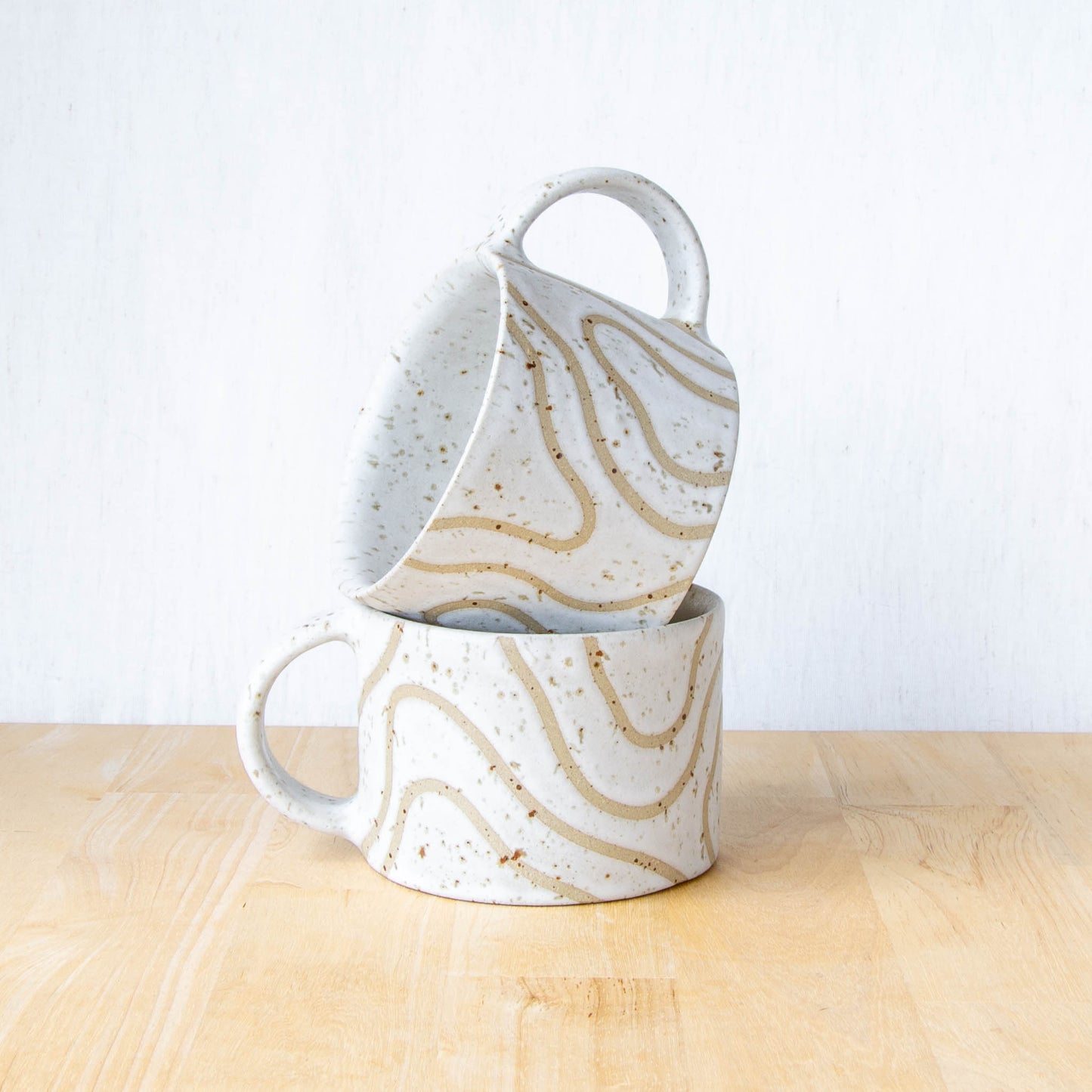 Abstract Topographic Mug Snow