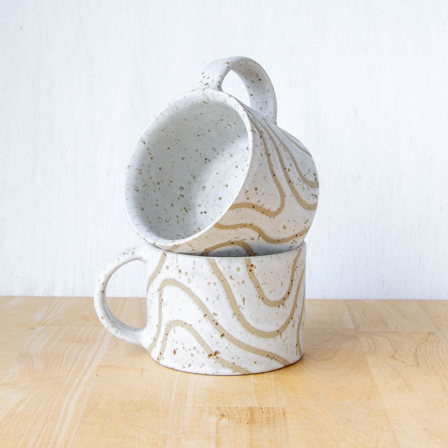 Abstract Topographic Mug Snow