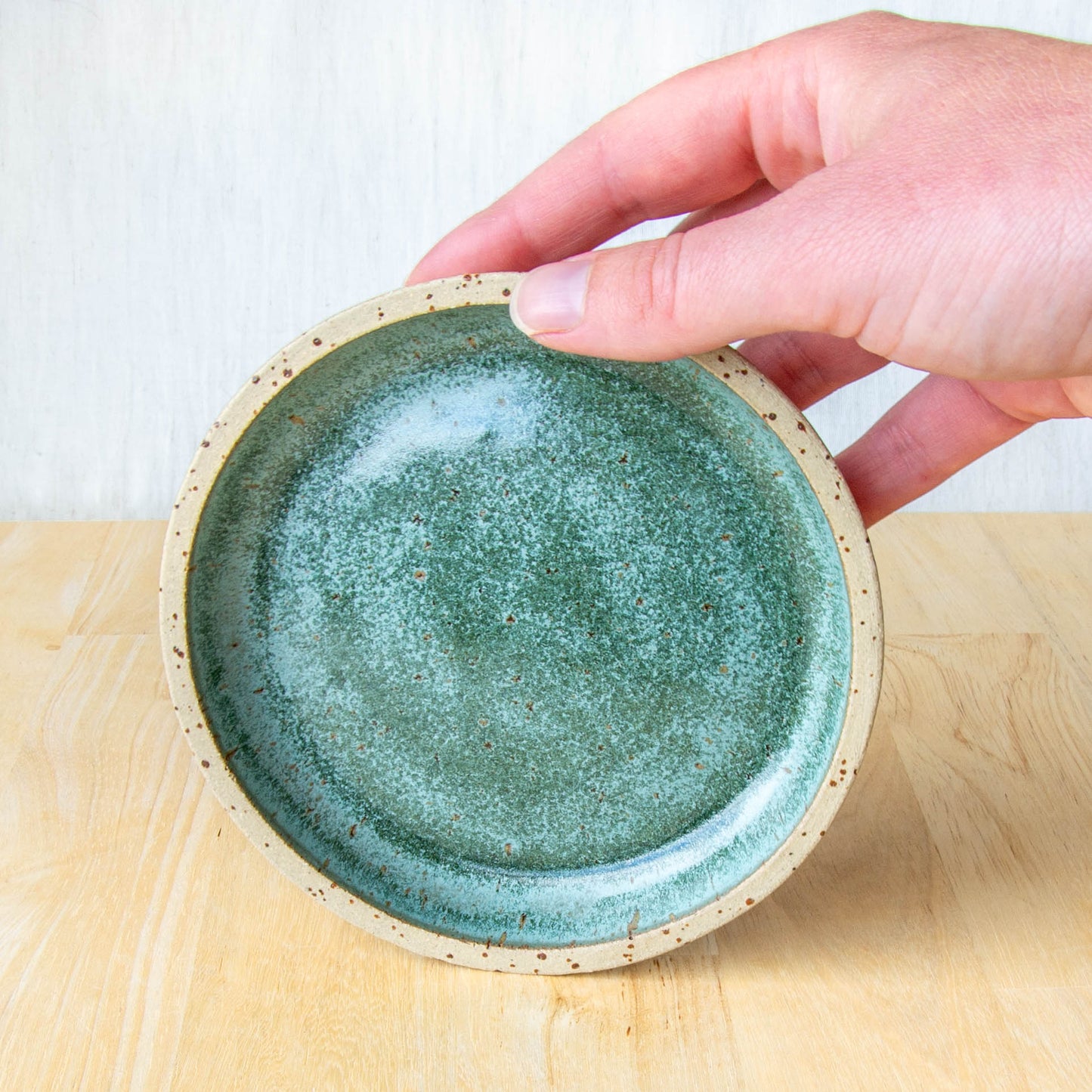 Small Plate Green Stone