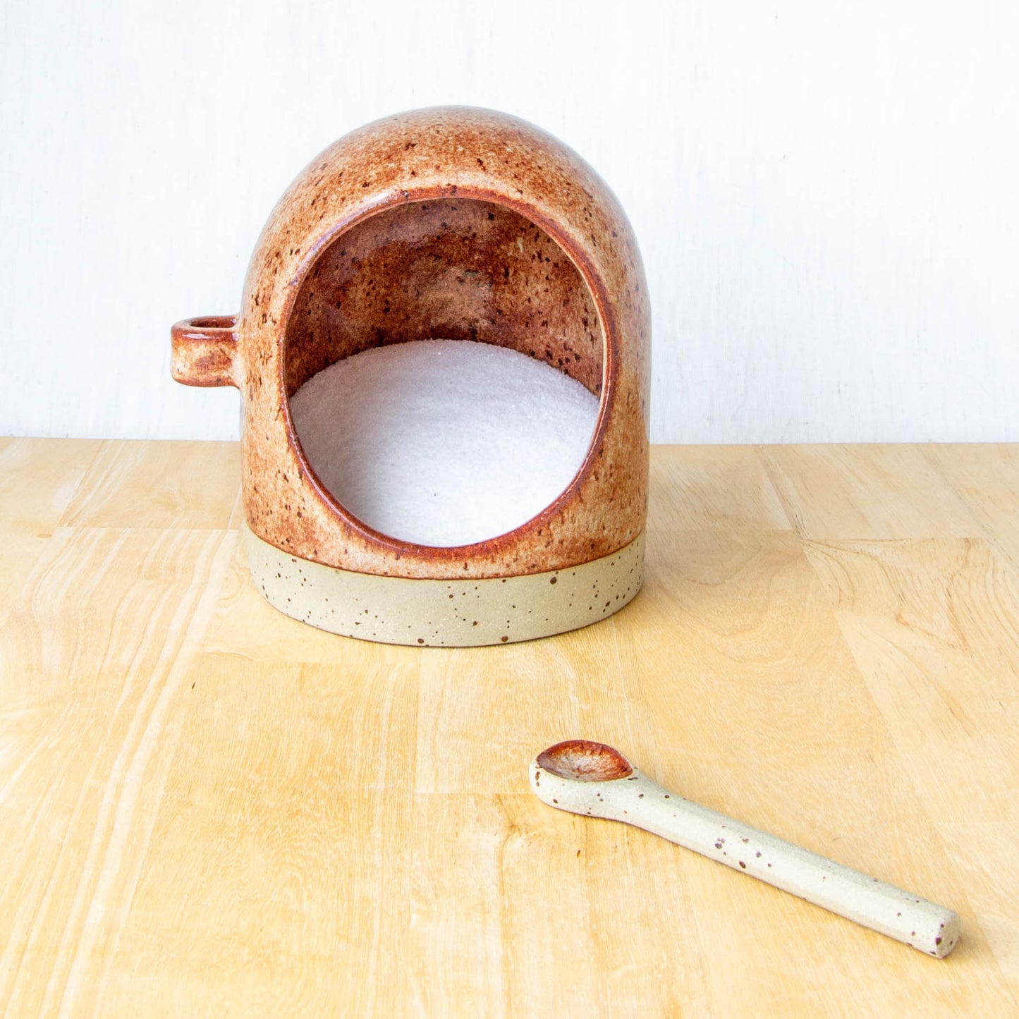 Salt Pig With Spoon Tussock