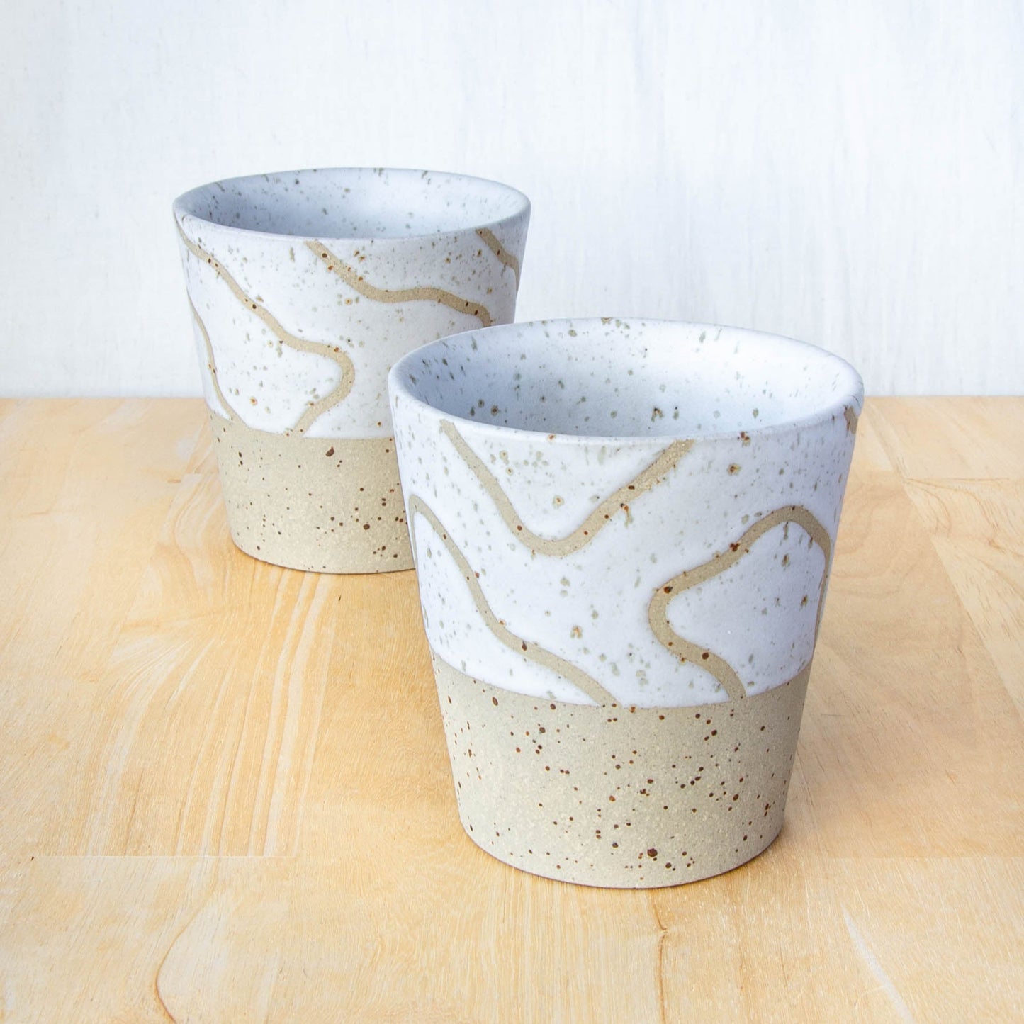 Abstract Topographic Tumbler Snow