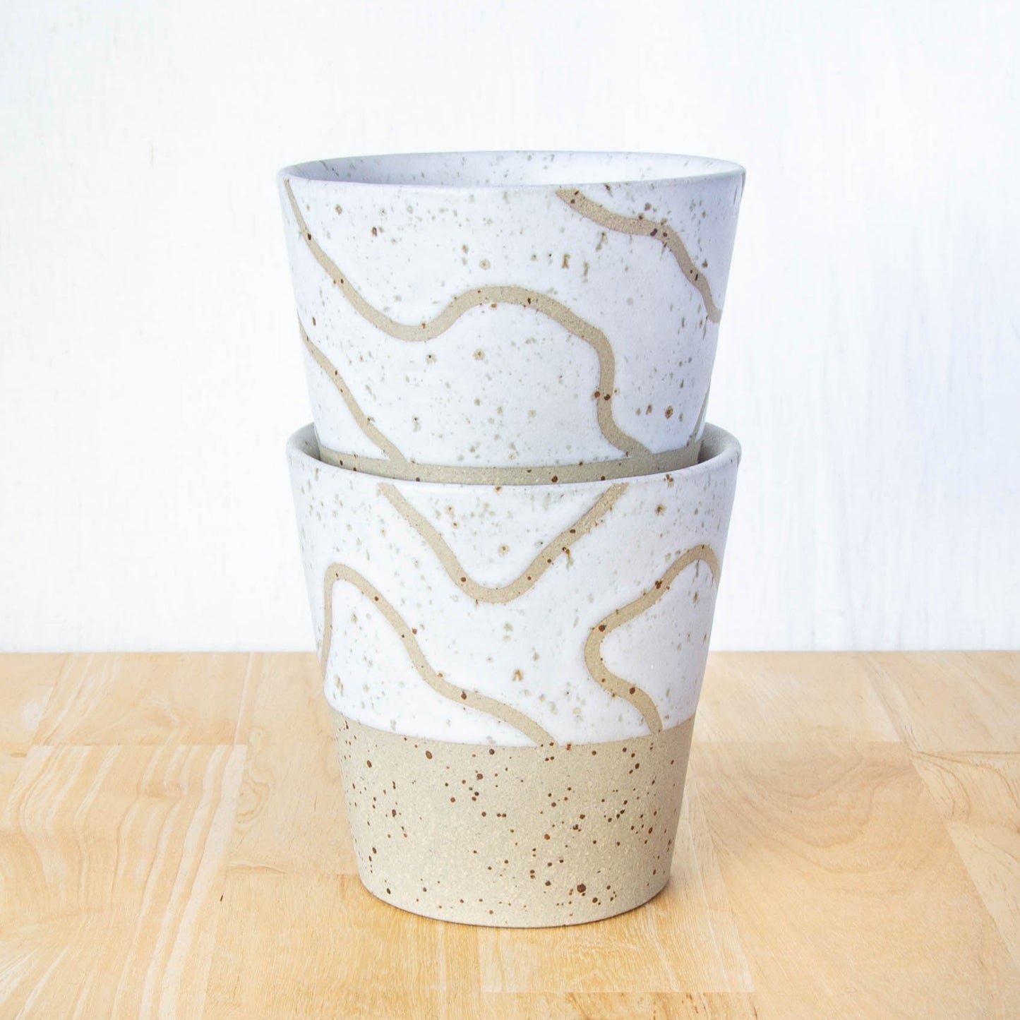 Abstract Topographic Tumbler Snow