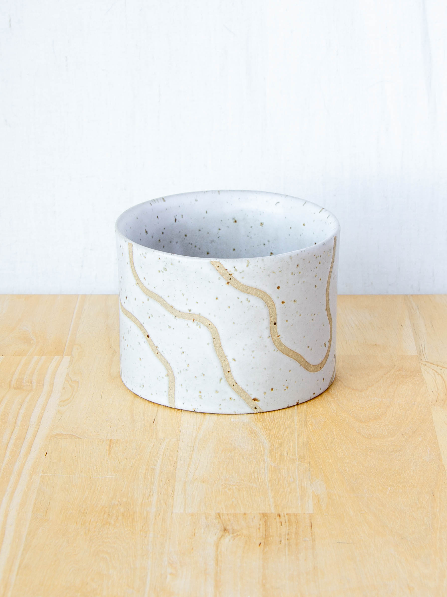 handmade ceramic mug with topographic map design made in New Zealand by Land and Line Ceramics