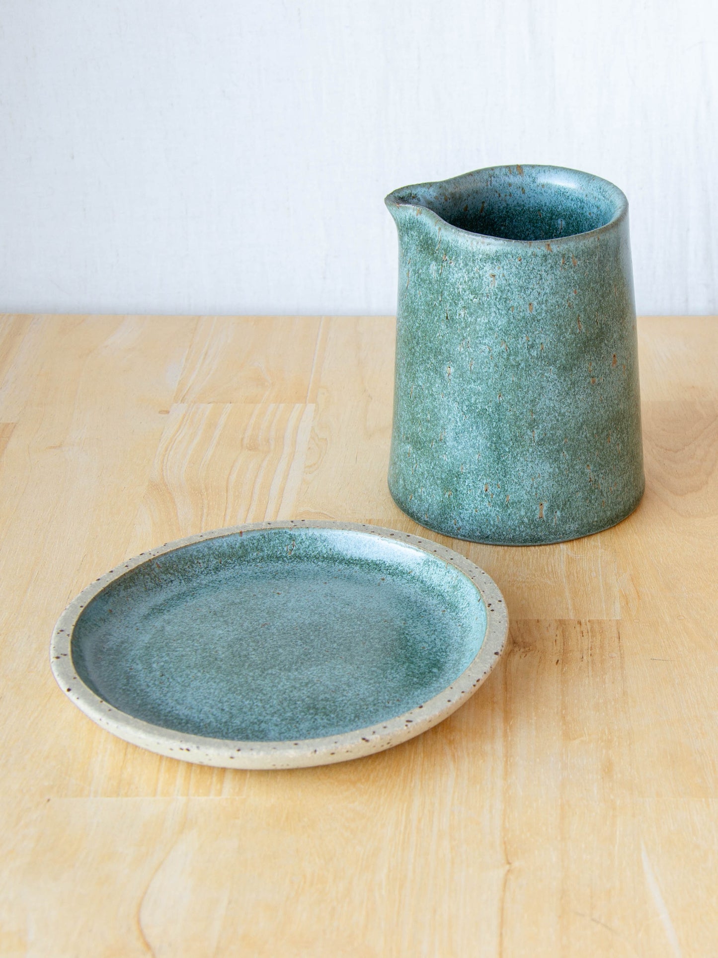 Ceramic milk jug or sake pourer. handmade in New Zealand by Land and Line Ceramics. Modern rustic design with a wabi sabi, japandi style