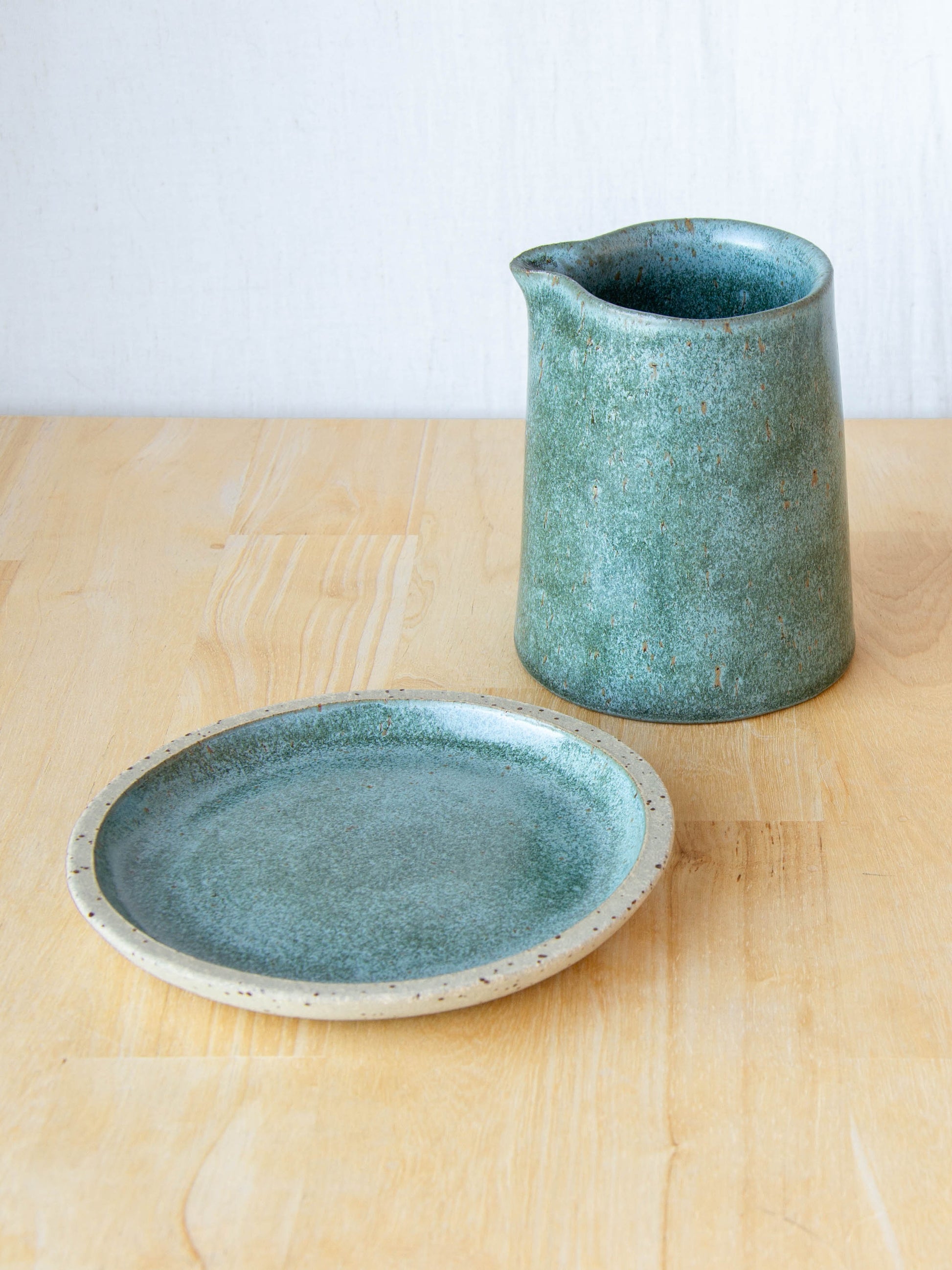 Ceramic milk jug or sake pourer. handmade in New Zealand by Land and Line Ceramics. Modern rustic design with a wabi sabi, japandi style