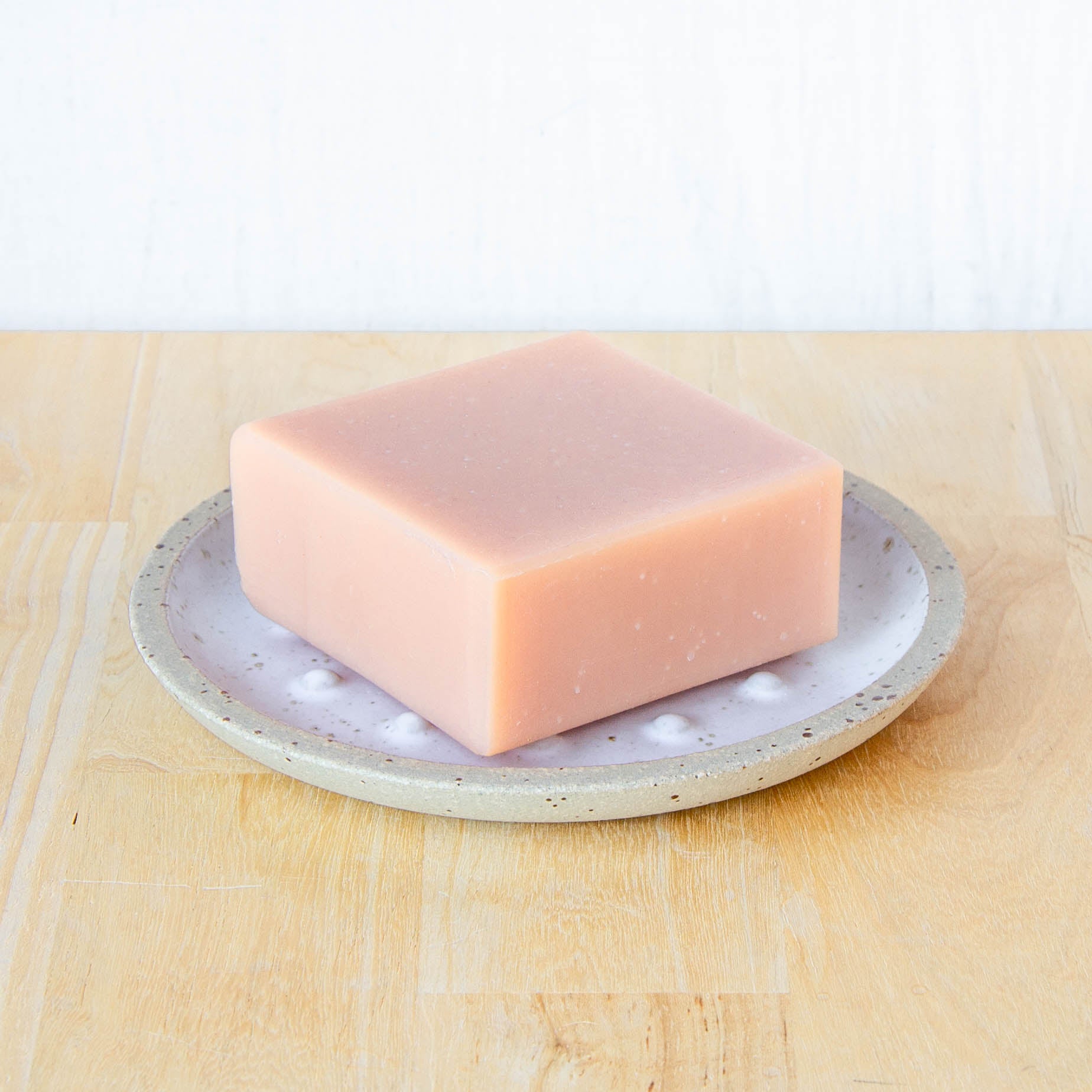 Ceramic soap dish handmade in New Zealand by Land and Line Ceramics. Modern rustic design with a wabi sabi, japandi style