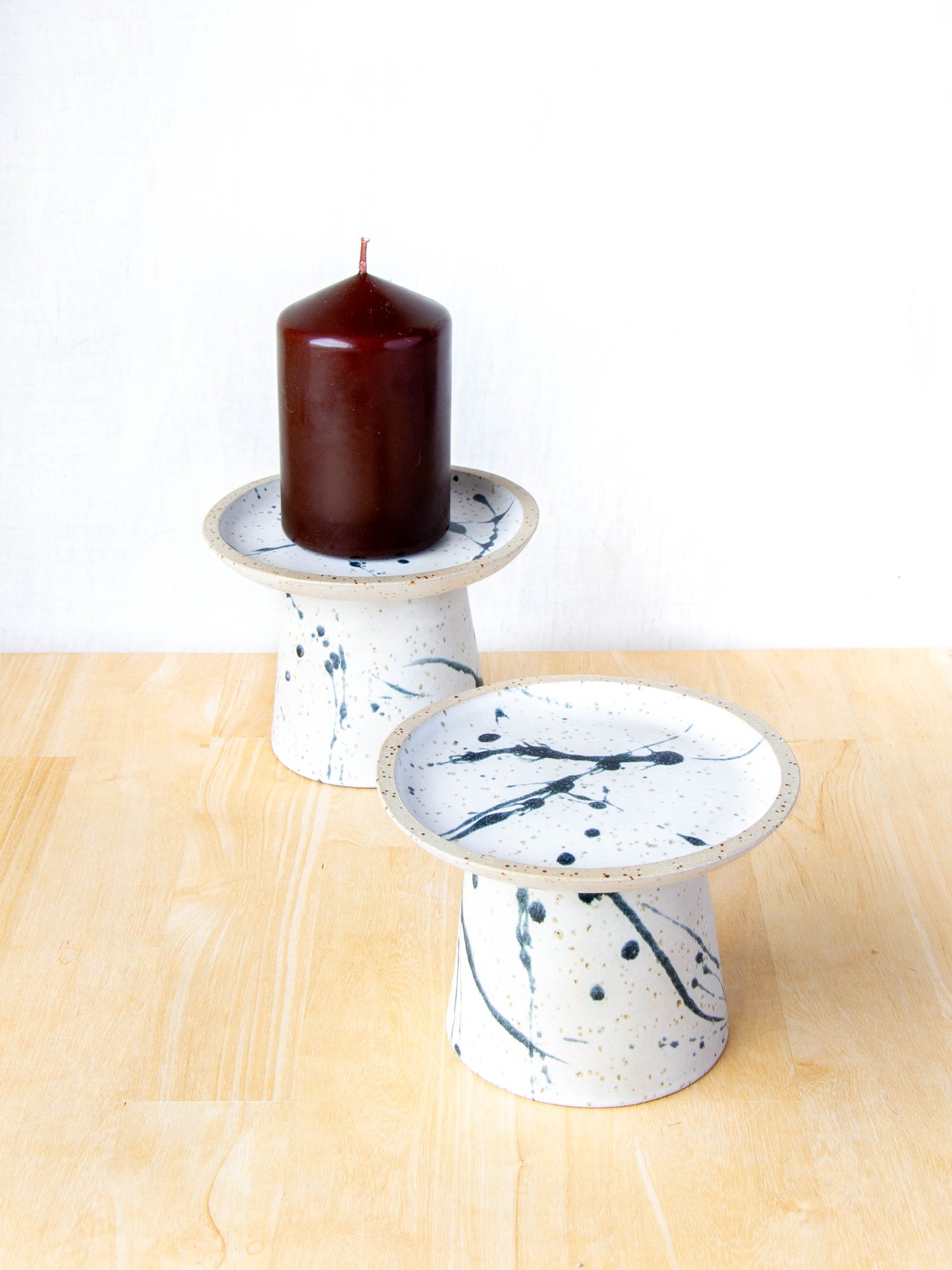 Pillar Candle Stand Quartz Splash