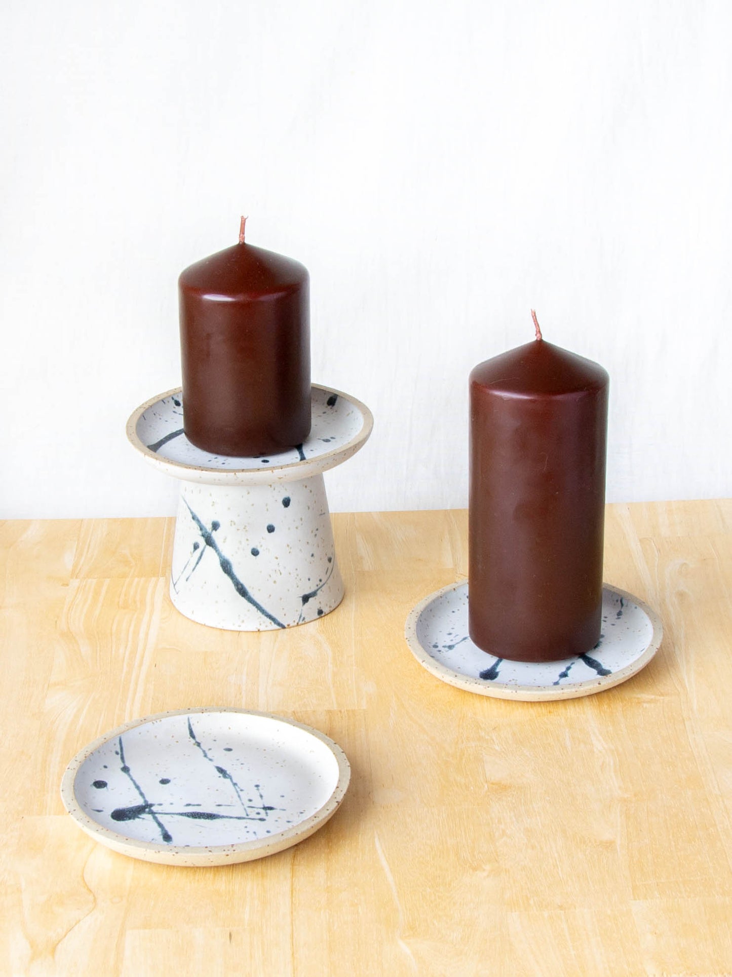 Pillar Candle Stand Quartz Splash