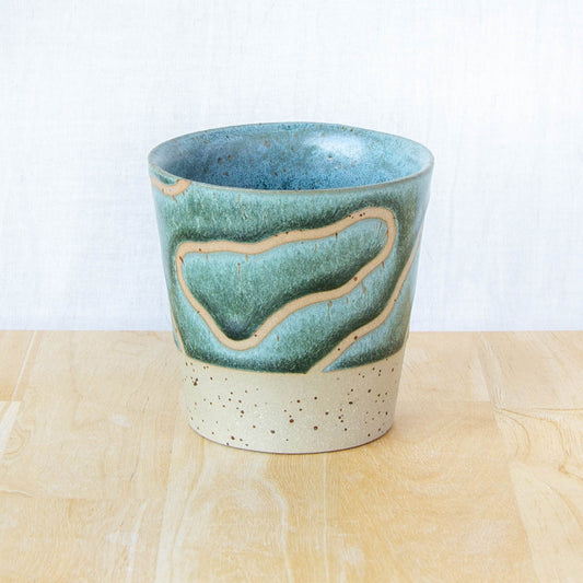 handmade ceramic coffee cup by Land and Line ceramics New Zealand Made pottery