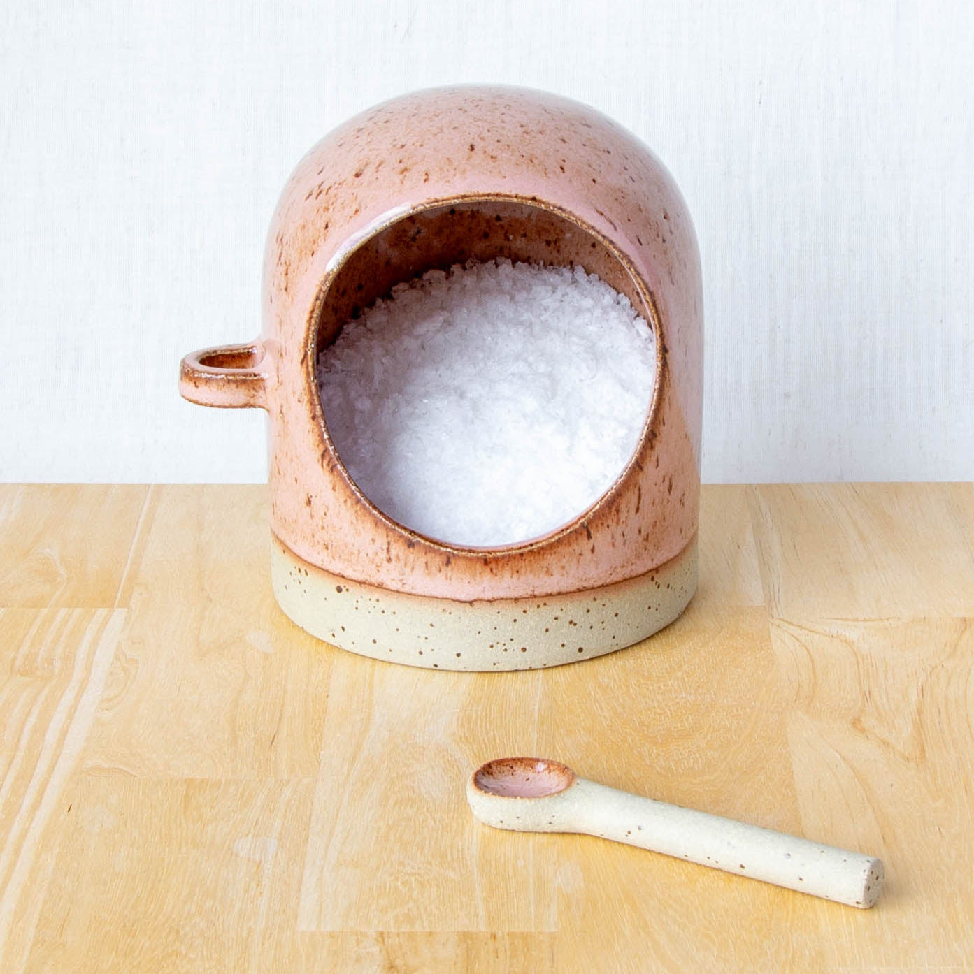 Salt Pig With Spoon Blossom