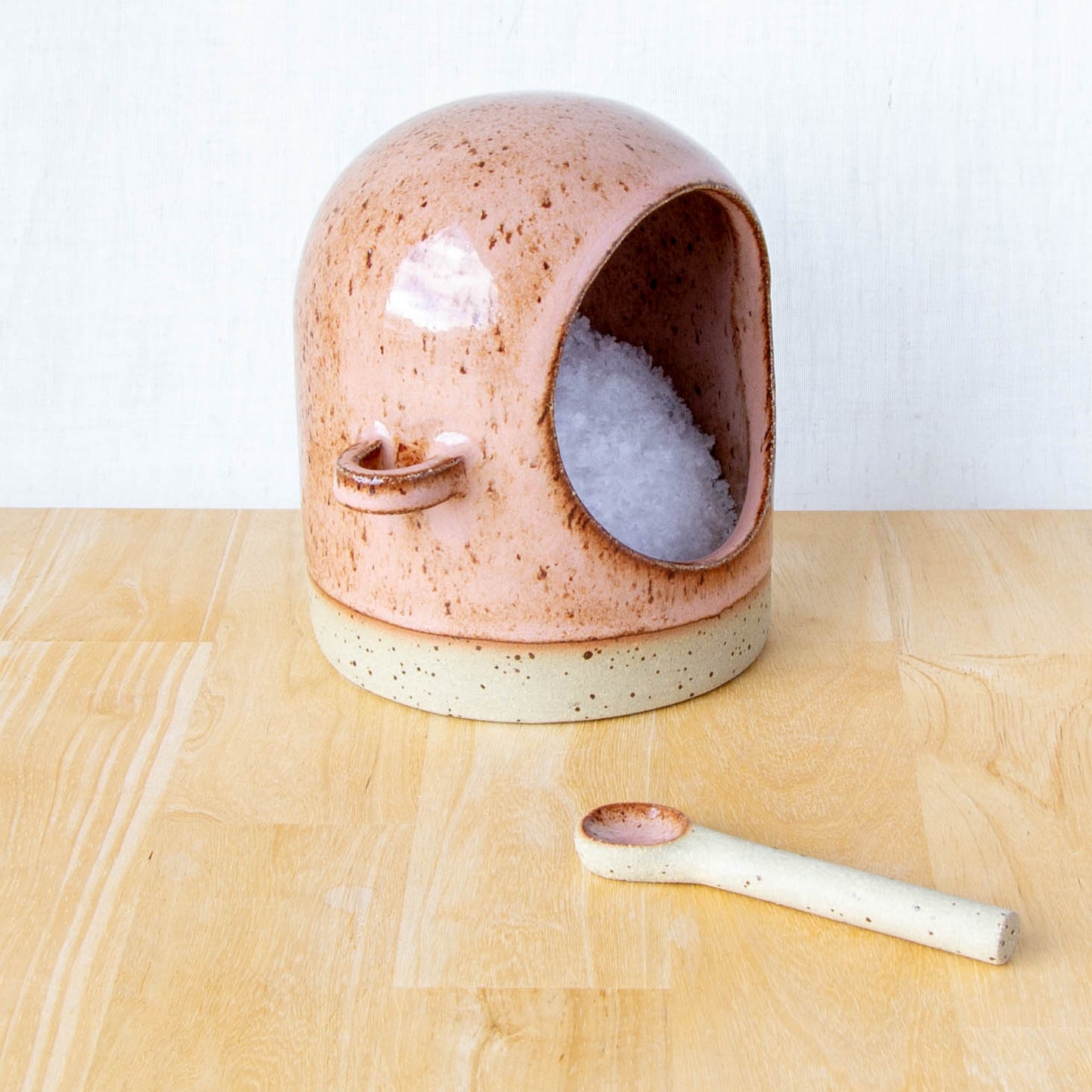 Salt Pig With Spoon Blossom