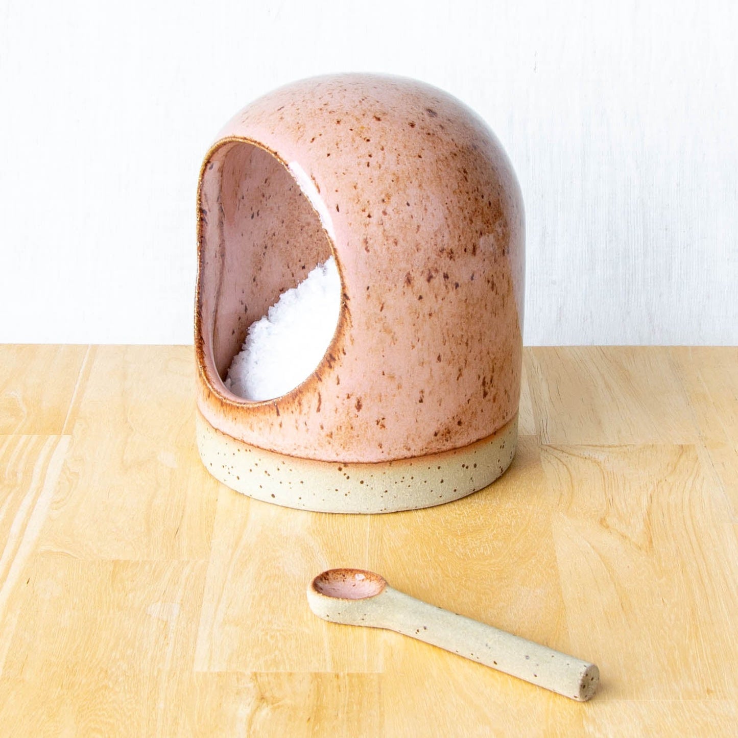 Salt Pig With Spoon Blossom