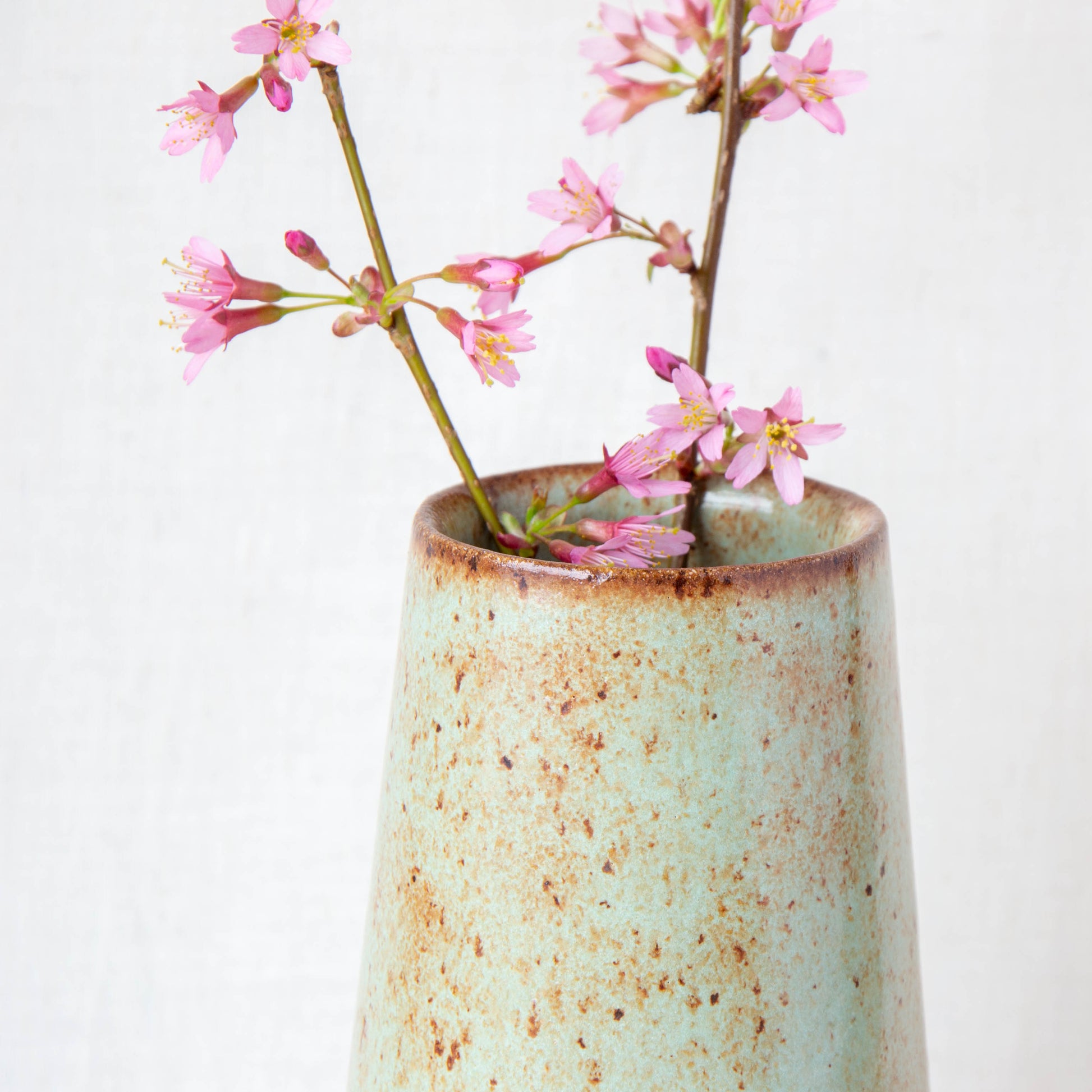 Handmade ceramic vase by land and line ceramics New Zealand made pottery