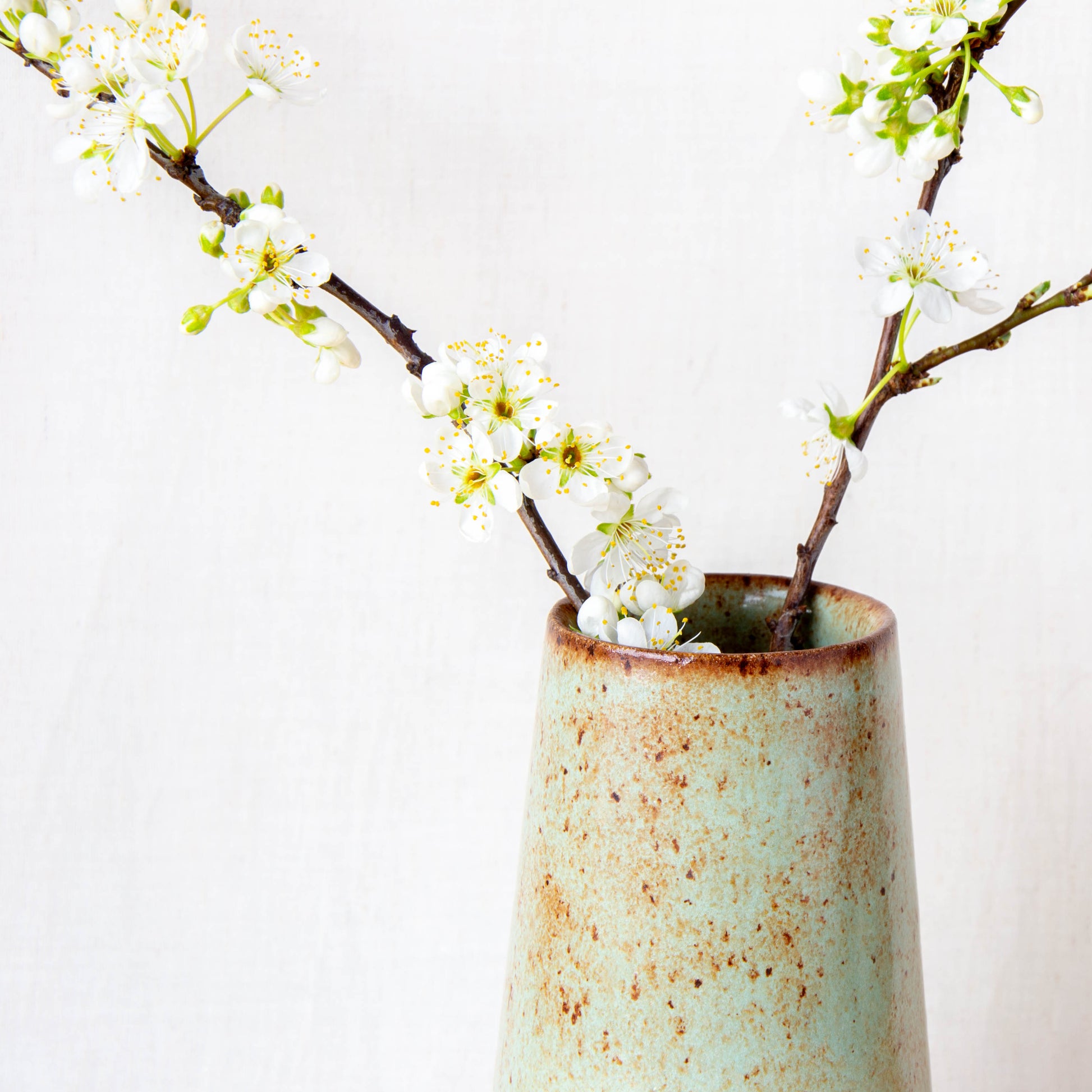 Handmade ceramic vase by land and line ceramics New Zealand made pottery