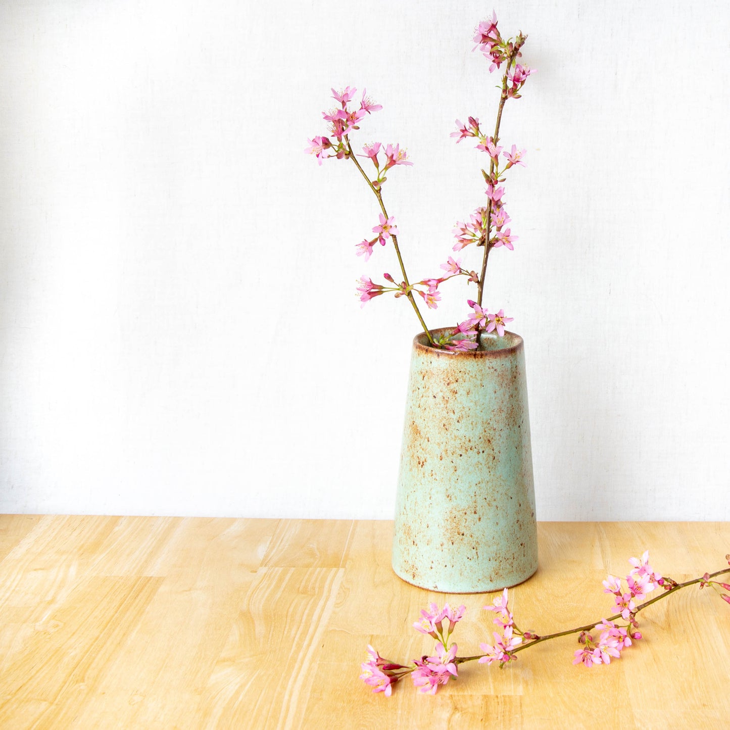 Handmade ceramic vase by land and line ceramics New Zealand made pottery