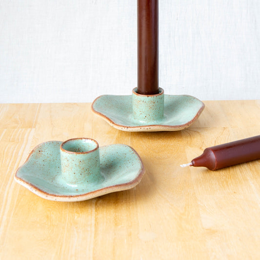Organic Shaped Candle Holder Lichen