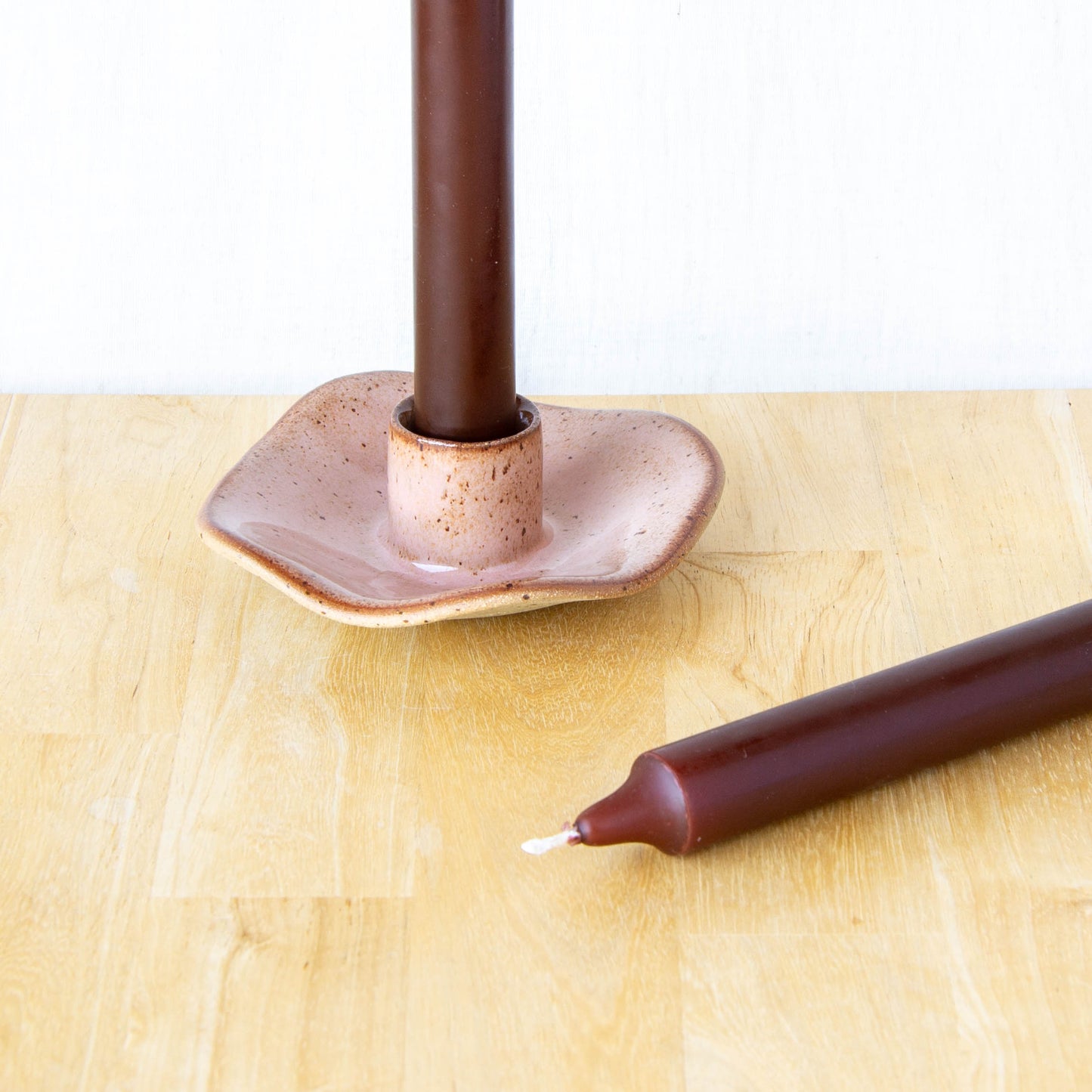 Organic Shaped Candle Holder Pair Blossom