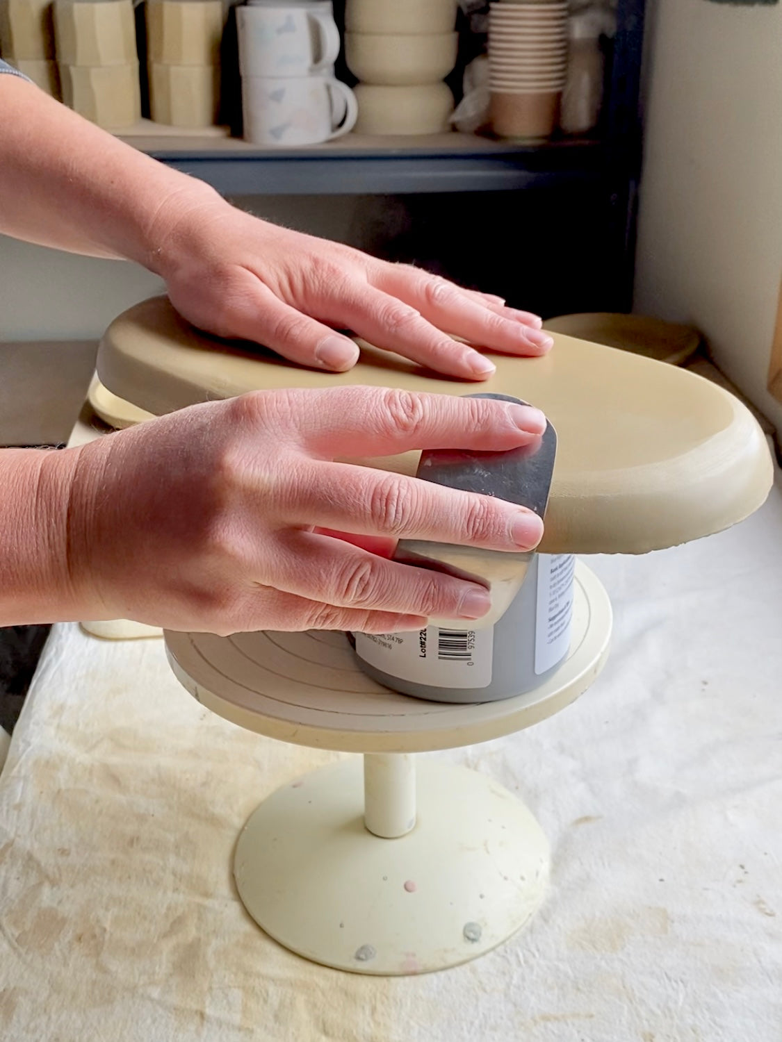 land and line ceramics handmade plate pottery process new zealand pottery 